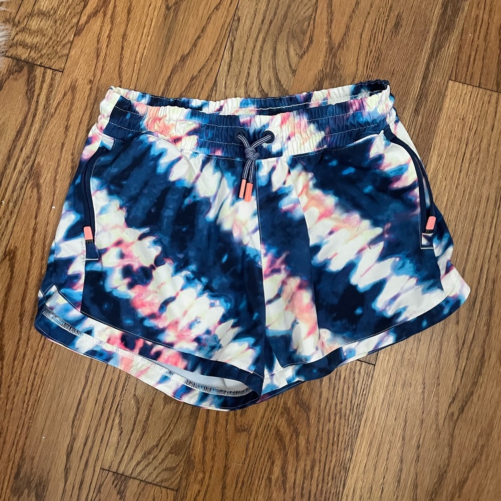 tie dye athleta girl athletic shorts